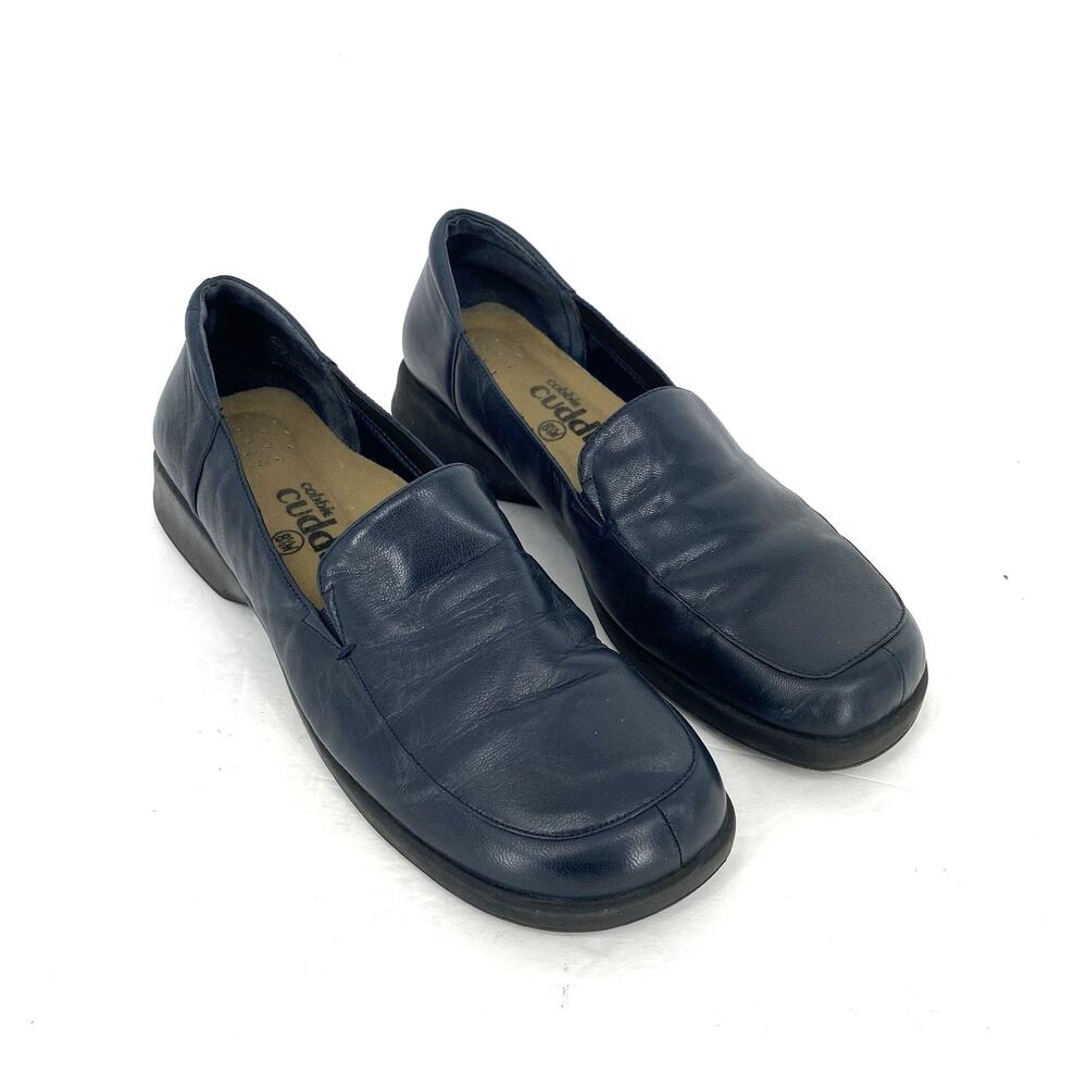 Cobbie Cuddlers Navy Leather Loafers - Women's 8.5W - Excellent!